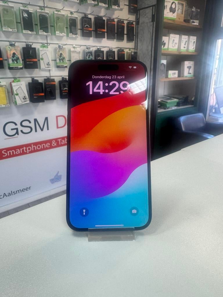 iPhone 15 Plus 256GB Zwart | 91% | Garantie, Telecommunicatie, Mobiele telefoons | Apple iPhone, Zwart, Zo goed als nieuw, IPhone 15 Plus