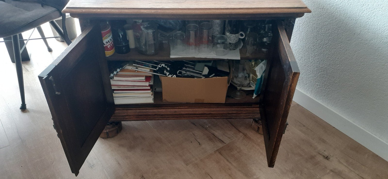 Oudhollandse  Houten kastje., Huis en Inrichting, Kasten | Overige, Ophalen of Verzenden, Gebruikt