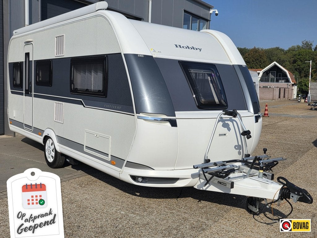 Hobby Excellent 495 UL incl Bovag beurt/garantie, Caravans en Kamperen, Rondzit, Hobby, Schokbreker, Bedrijf