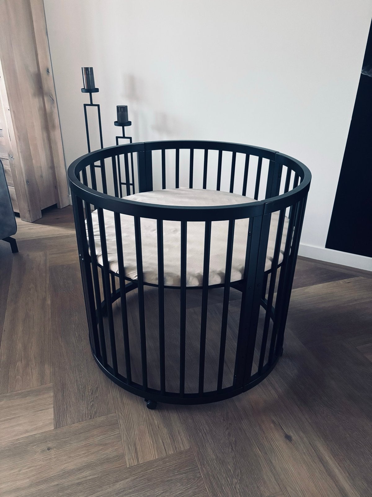 Ronde babybox zwart - als nieuw - geen beschadigingen, Ophalen, Overige typen