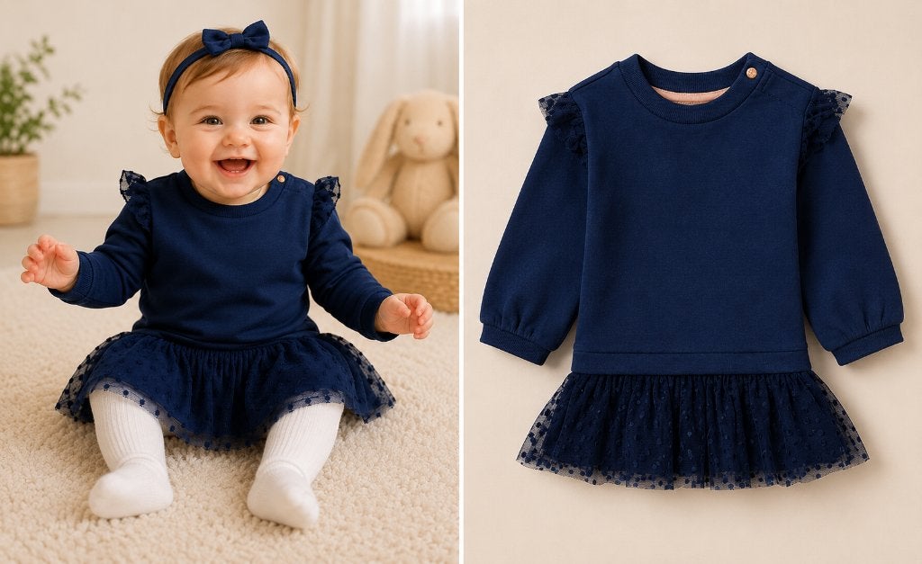 Jurk Noppies Vellore Black Iris maat 56 NIEUW, Kinderen en Baby's, Babykleding | Maat 56, SO, Meisje, Jurkje of Rokje, Nieuw