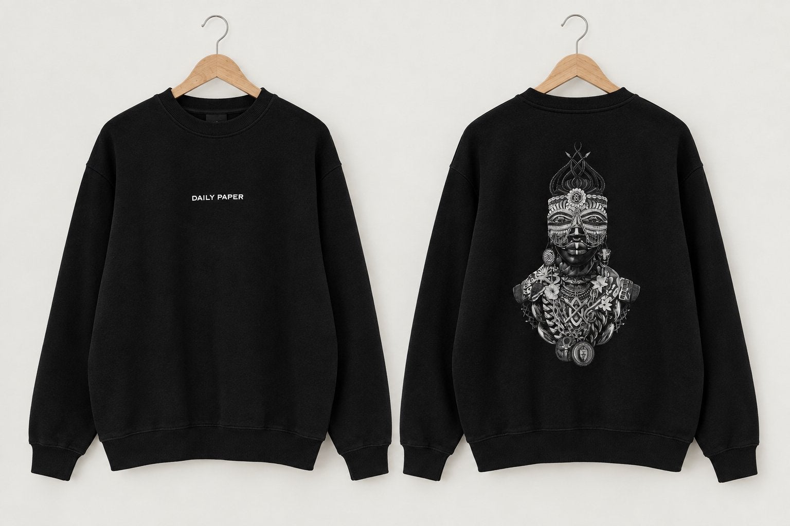 Daily Paper zwart sweater - Maat XL ZGAN, Kleding | Heren, Verzenden, Gedragen, Maat 56/58 (XL), Zwart
