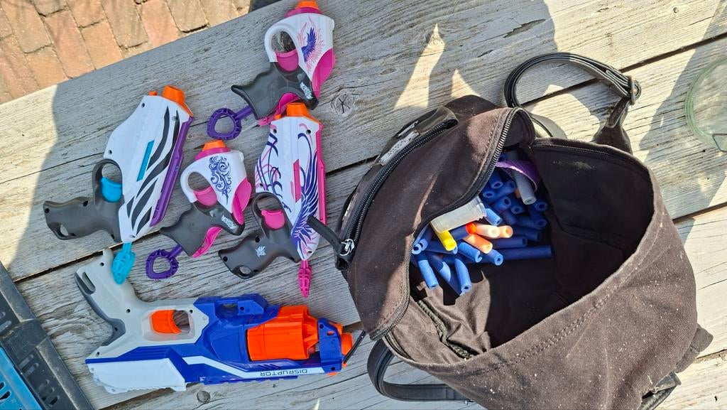 Diverse Nerf Speelgoed Set met Blasters en Darts, Ophalen of Verzenden, Gebruikt, Jongen of Meisje