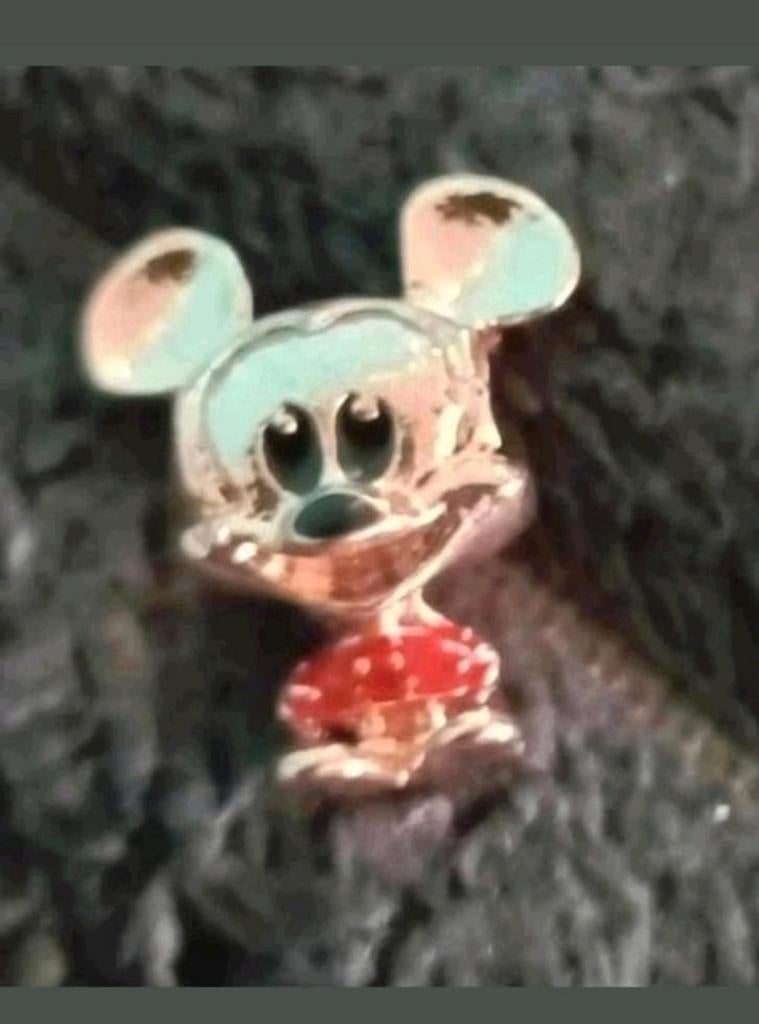 Pandora bedels Mickey Minnie Mouse poppetjes goud, Verzenden, Nieuw, Goud