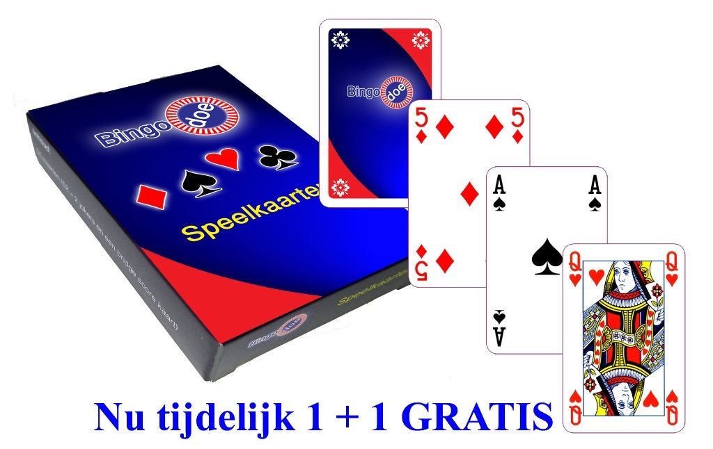 Speelkaarten Bridge professioneel Bingo-doe - Nu 1+1  GRATIS, Verzenden, Nieuw, Bingo-doe