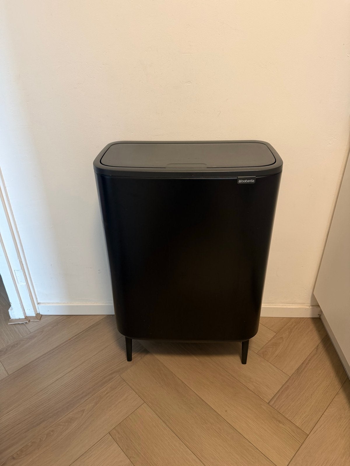 Brabantia Bo Touch Bin Hi 60L - Mat Zwart, 40 liter of meer, Ophalen, Gebruikt, Metaal
