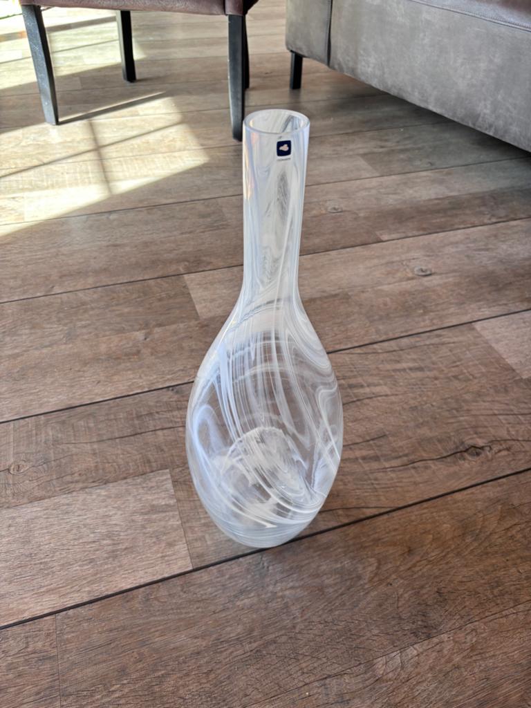 Leonardo Glazen Vaas - Hand geblazen, 50 tot 75 cm, Wit, Ophalen of Verzenden, Glas