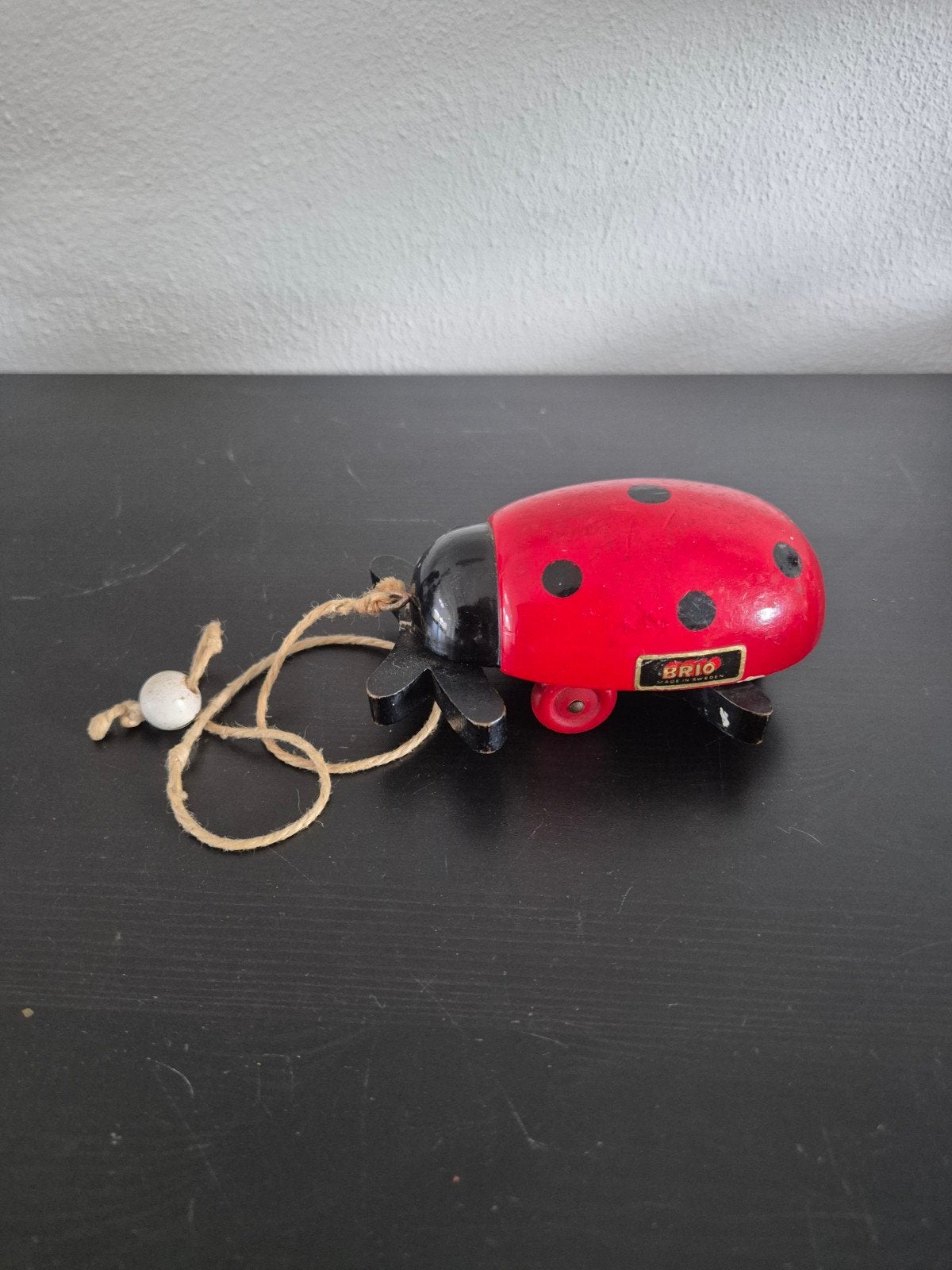 Vintage Brio Lieveheersbeestje Duwspeelgoed, Ophalen of Verzenden, Gebruikt