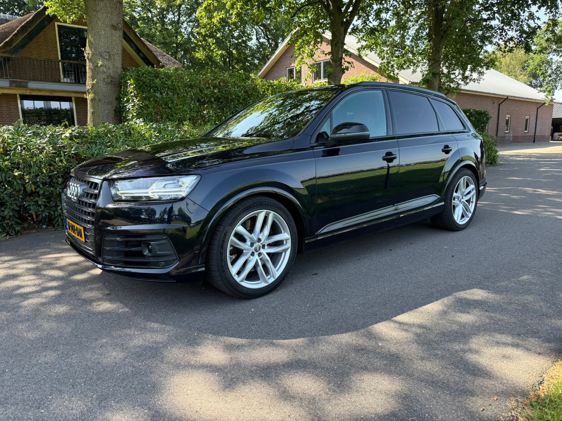 Audi Q7 4.0 TDI SQ7 quattro Pro Line + 7p Full options !, Auto's, 435 pk, Blauw, 7 stoelen, Leder