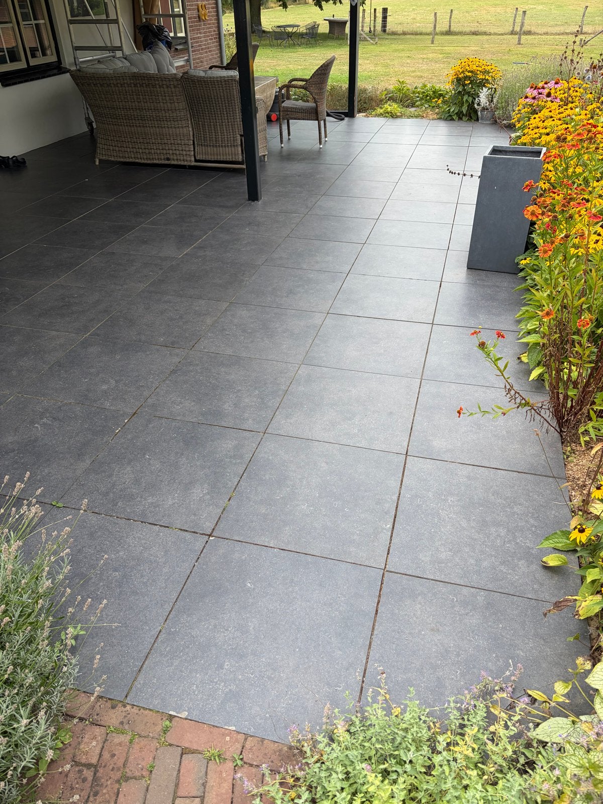 130 stuks keramische terrastegels 60x60x4cm, Ophalen, 60 cm of meer, Gebruikt, Keramiek