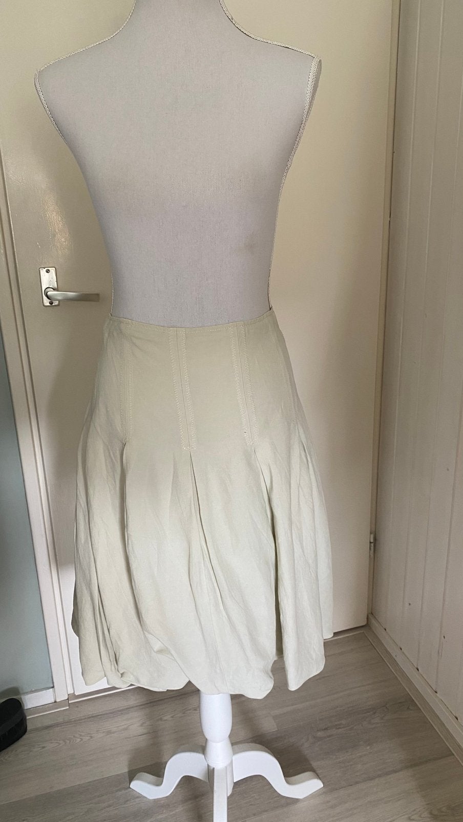 Ecru linnen ballonrok van Claudia Strater maat 40/42, Kleding | Dames, Maat 38/40 (M), Verzenden, Beige, Zo goed als nieuw