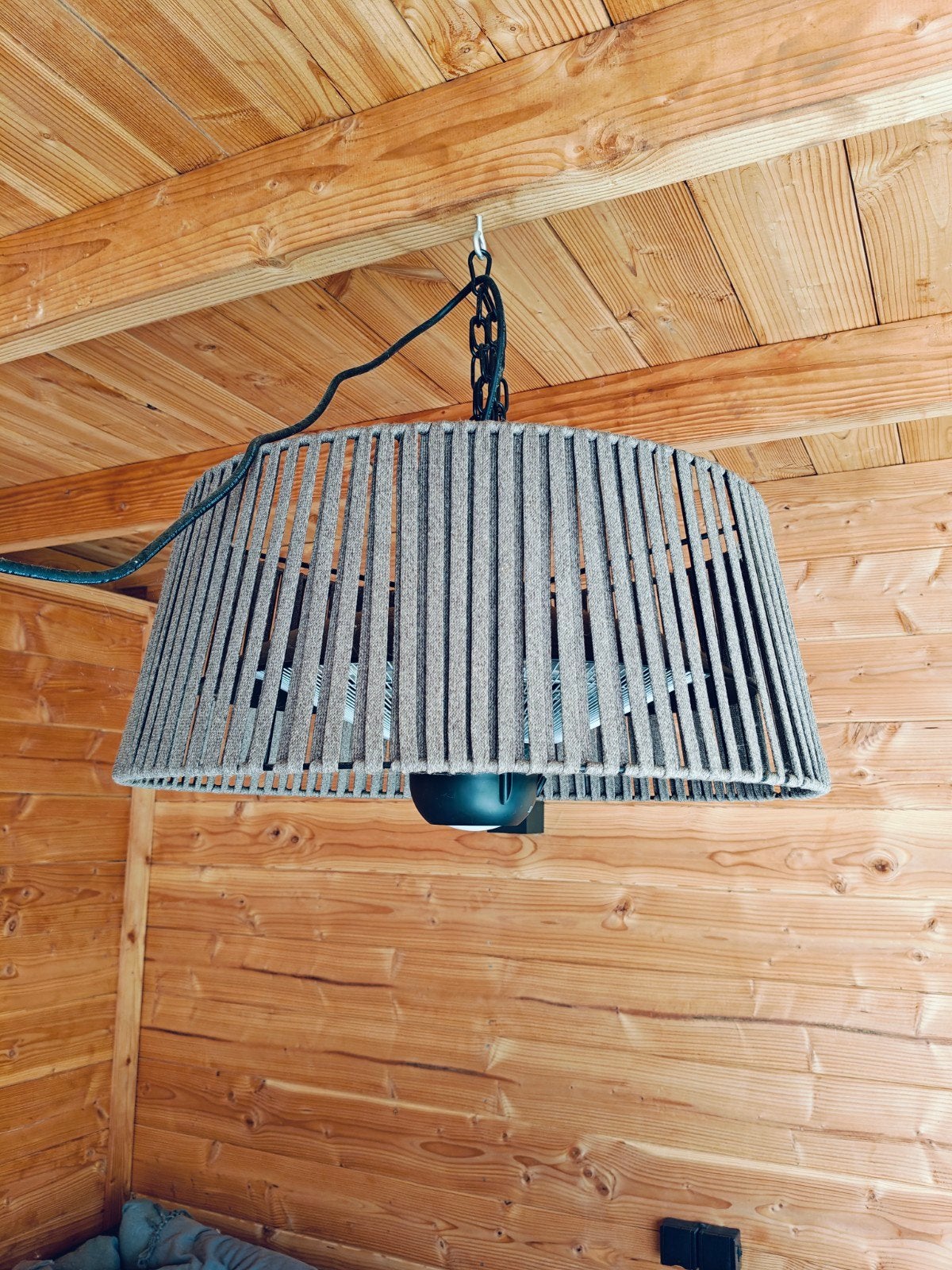 terras heater kleur bruingrijs doorsnede 60 cm zgan, Plafond, Zo goed als nieuw, Waterbestendig, Ophalen