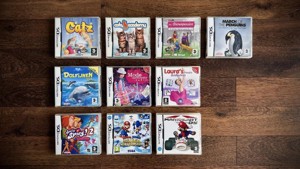 11x Nintendo DS games (incl. Mario Kart & Mario & Sonic), Ophalen, Overige genres, 1 speler, Zo goed als nieuw