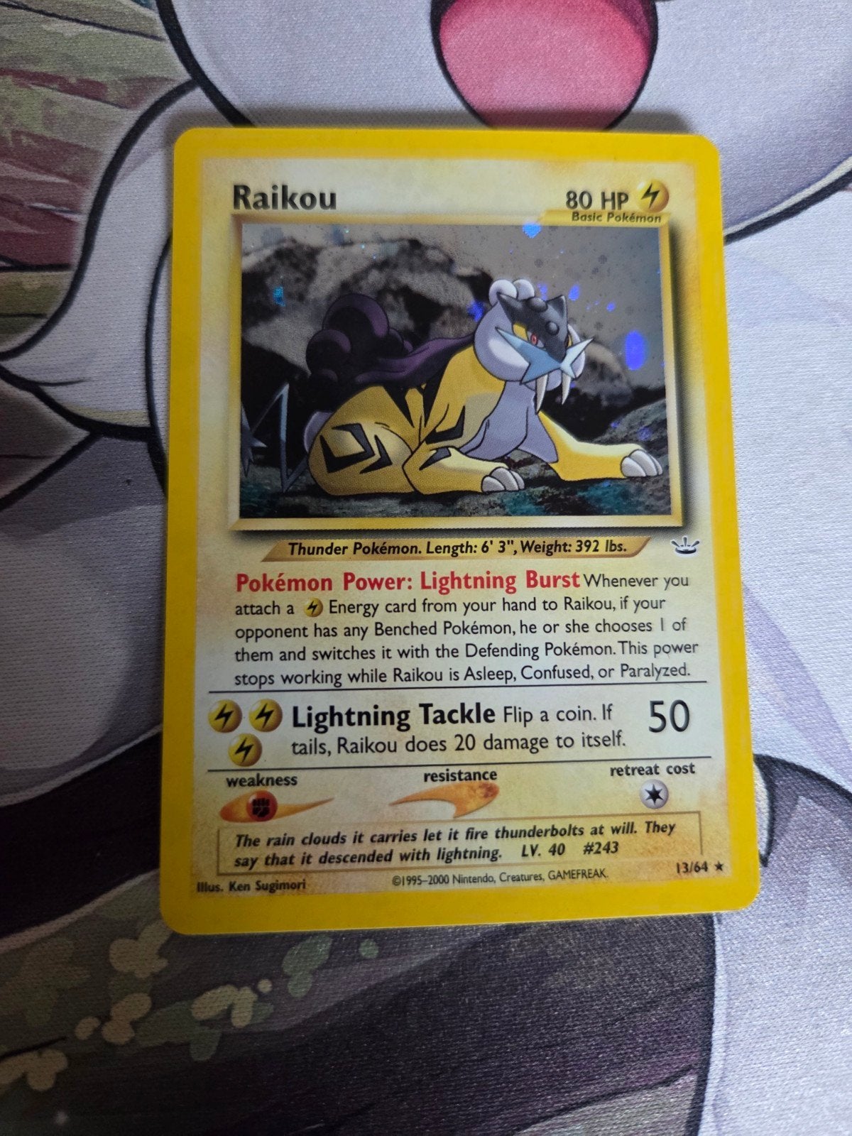Raikou (NR 13) holo, Hobby en Vrije tijd, Verzamelkaartspellen | Pokémon, Ophalen of Verzenden, Zo goed als nieuw