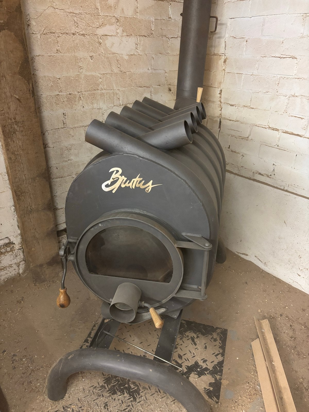 Brutus Houtkachel 18 kw. (Bullerjan , kanuk), -, -, Ophalen of Verzenden, Zo goed als nieuw