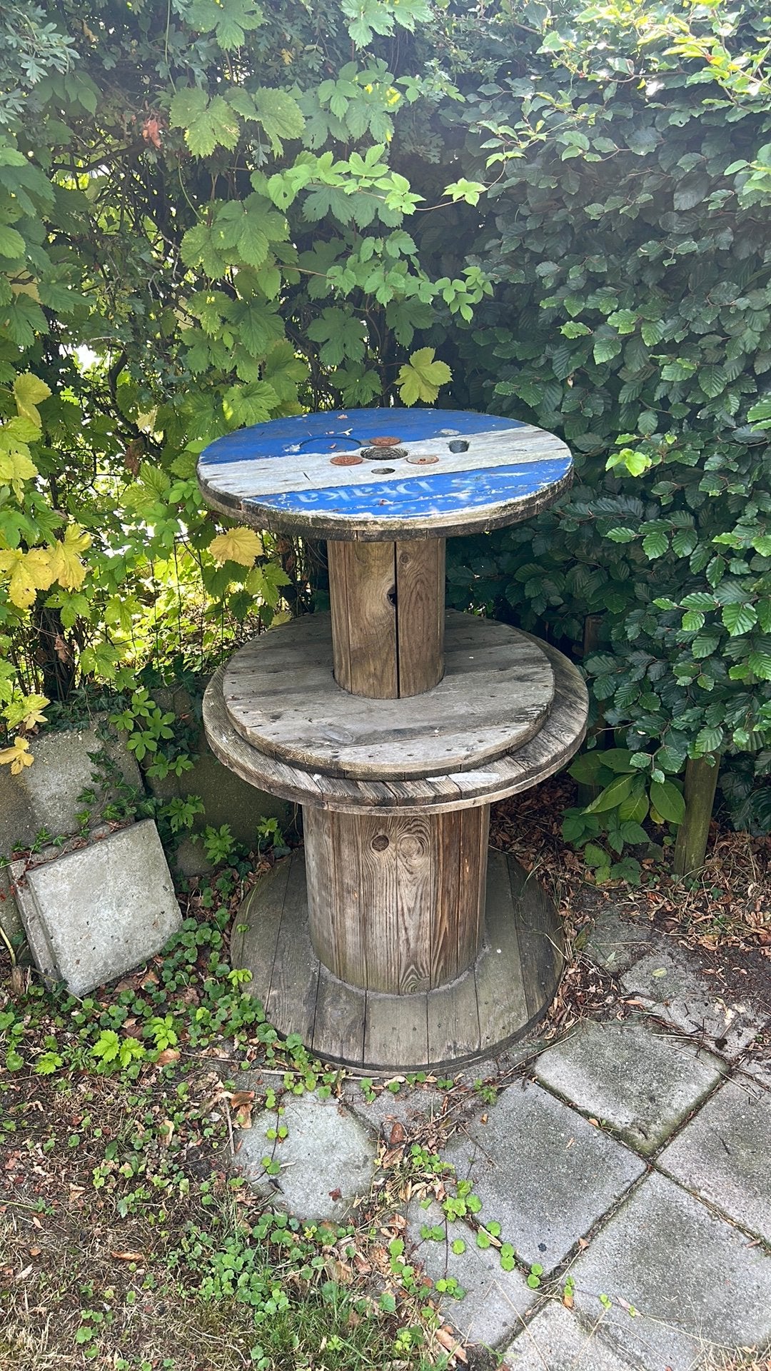 Twee houten haspels, Tuin en Terras, Ophalen, Zo goed als nieuw, Rechthoekig, Hout