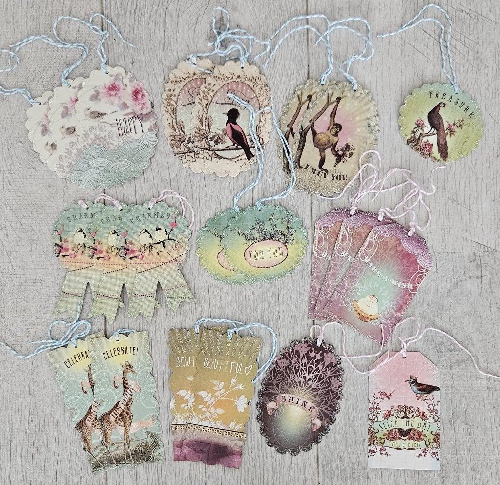 22 Nieuwe luxe Papaya Art Cadeaulabels met glitter, Diversen, Ophalen of Verzenden, Nieuw