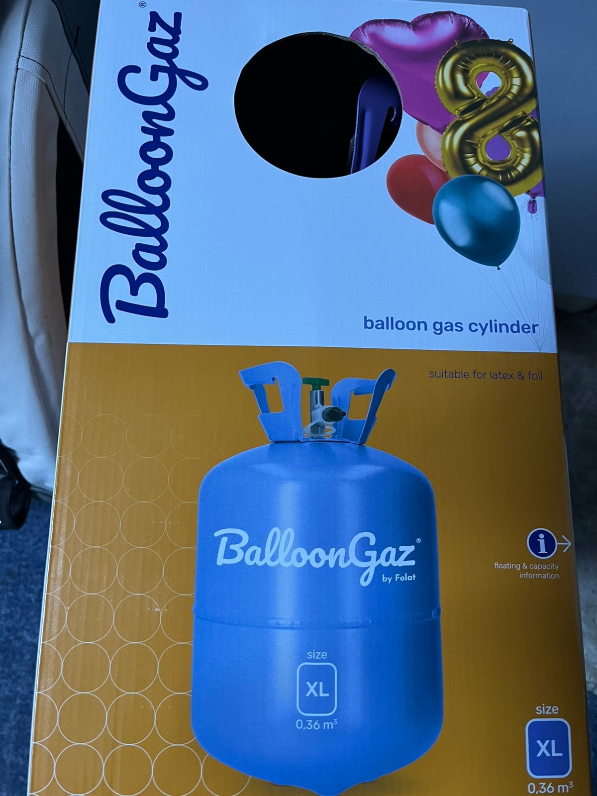 Heliumfles voor balonnen, Ophalen, Nieuw