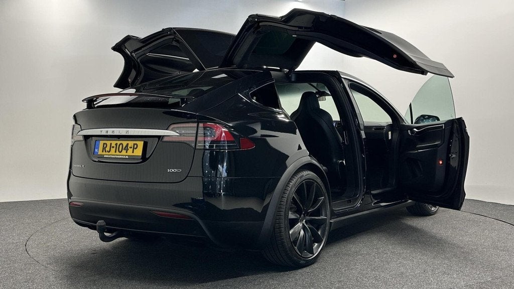 Tesla Model X 100D 6p. CAMERA LEER TREKHAAK NAVI CARPLAY., Auto's, Tesla, Model X, Gebruikt, Met garantie (alle), Lichtsensor