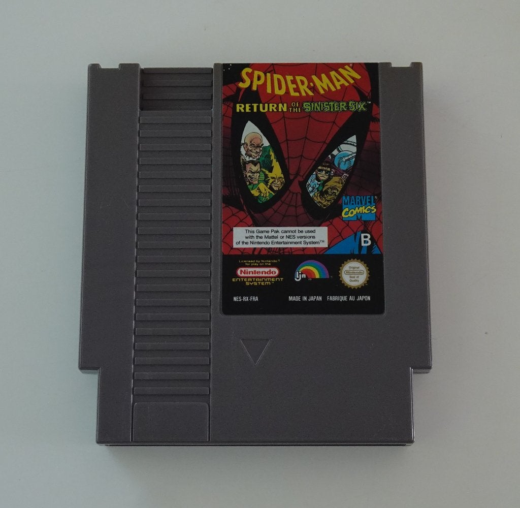 Spiderman Return of the Sinister Six voor Nintendo NES, Spelcomputers en Games, Games | Nintendo NES, 1 speler, Ophalen, Zo goed als nieuw