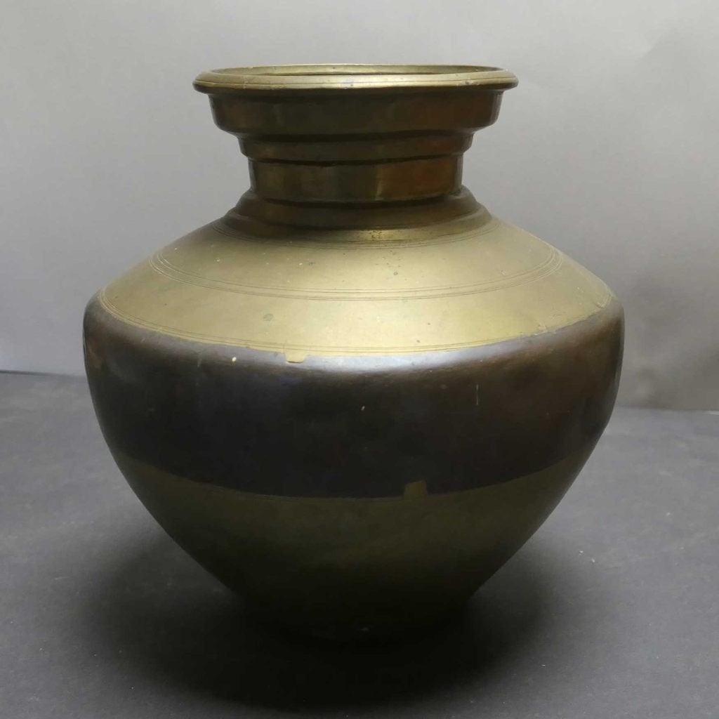 Pot Vaas uit INDIA koperen ketel kruik INX1 Kunst Azie koper, Ophalen of Verzenden