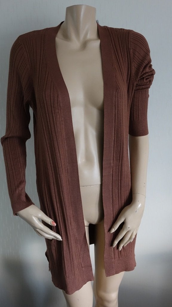 nieuw bruin lang vest, Verzenden, Nieuw, Maat 36 (S), Bruin
