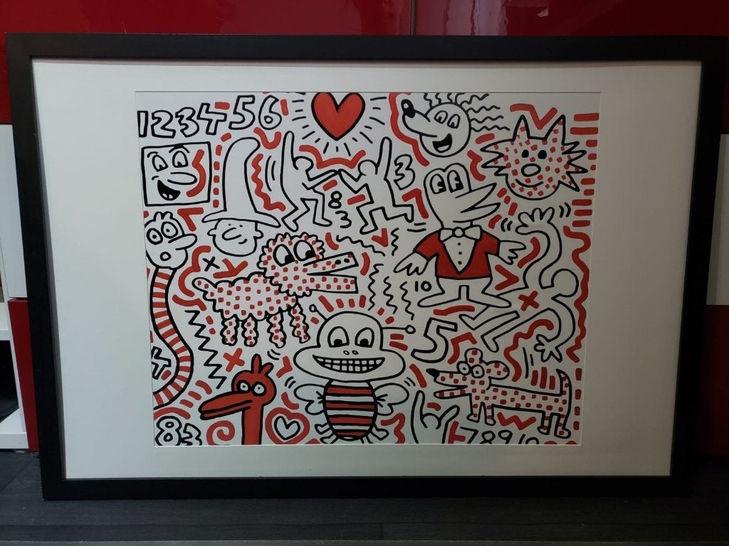 Keith Haring, 50 – 75, Ophalen of Verzenden, 75 tot 100 cm, Print