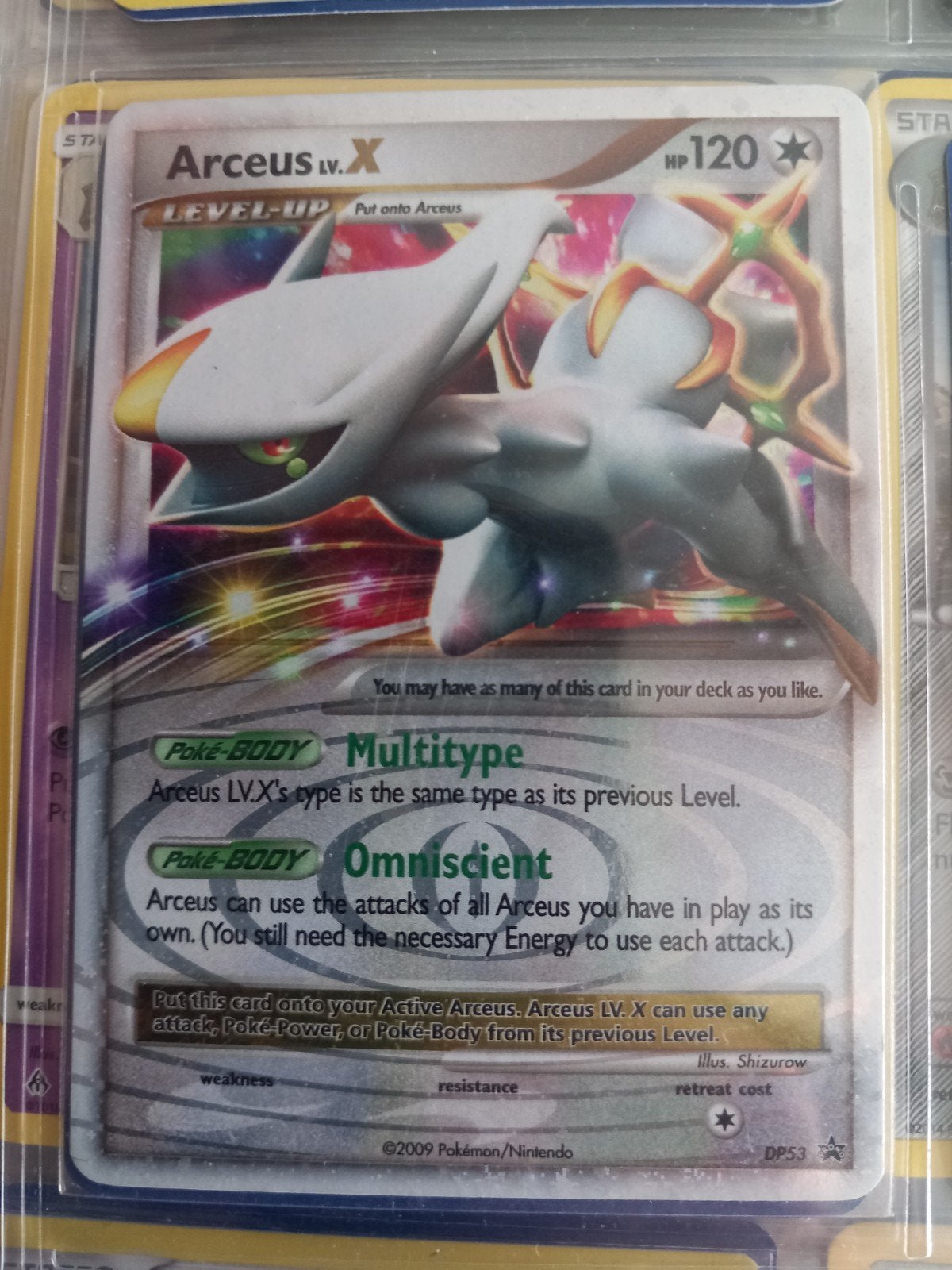 Pokémon Kaart Arceus LV.X DP53 - Zo goed als nieuw, Ophalen of Verzenden, Zo goed als nieuw, Losse kaart