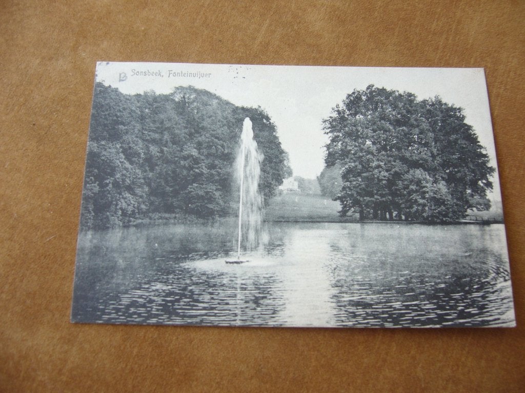 ARNHEM  =  SONSBEEK  -  FONTEINVIJVER   BRIEFKAART 1911, Ophalen of Verzenden, Voor 1920, Gelopen, Gelderland