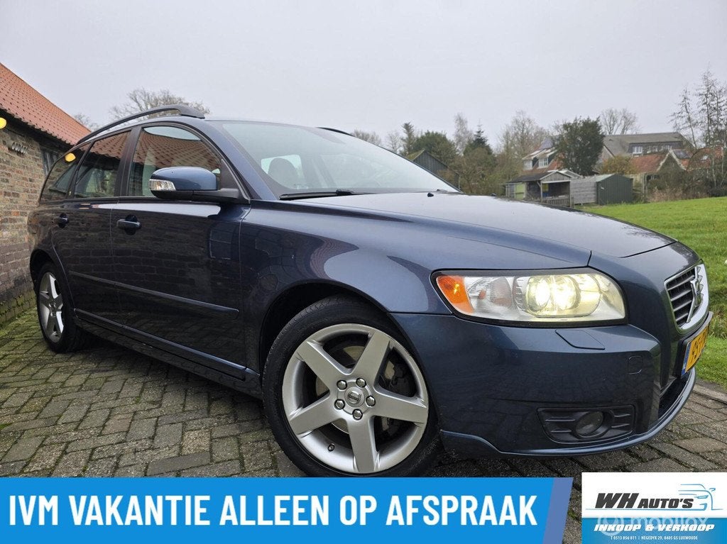 Volvo V50 2.4i R-Design Automaat! Open dak, Voorwielaandrijving, Euro 5, Blauw, 170 pk