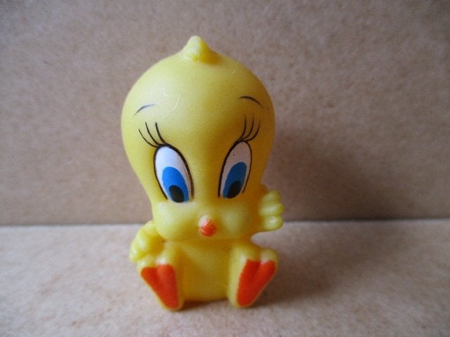 adv10432 tweety poppetje 3, Verzamelen, Ophalen, Looney Tunes, Gebruikt, Beeldje of Figuurtje