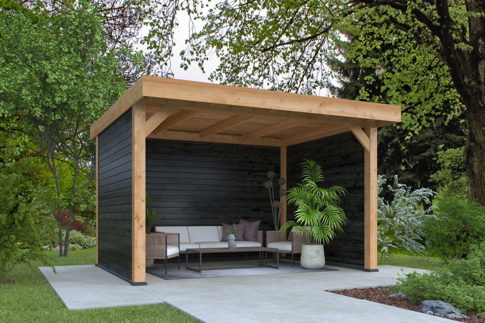 Douglas overkapping 400x300cm AANBIEDING, Ophalen of Verzenden, Zo goed als nieuw, Hardhout, 250 cm of meer