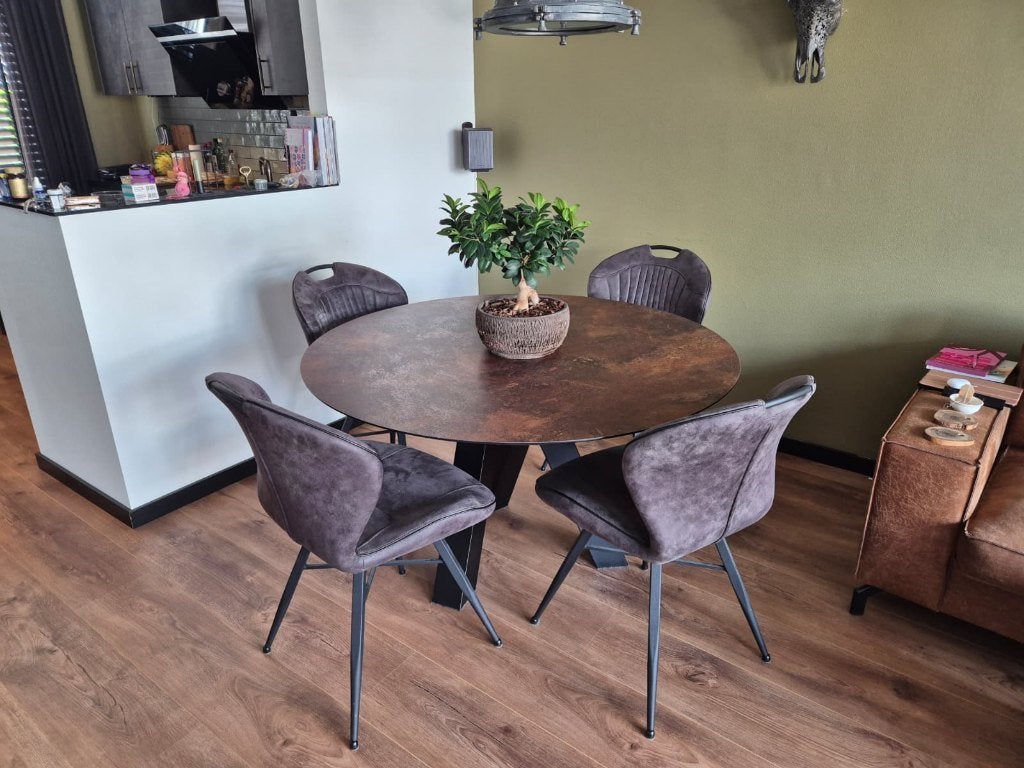 Ronde design eettafel Canarias (In-House) – Ceramix Rusty, Huis en Inrichting, Tafels | Eettafels, Ophalen, Modern, Industrieel