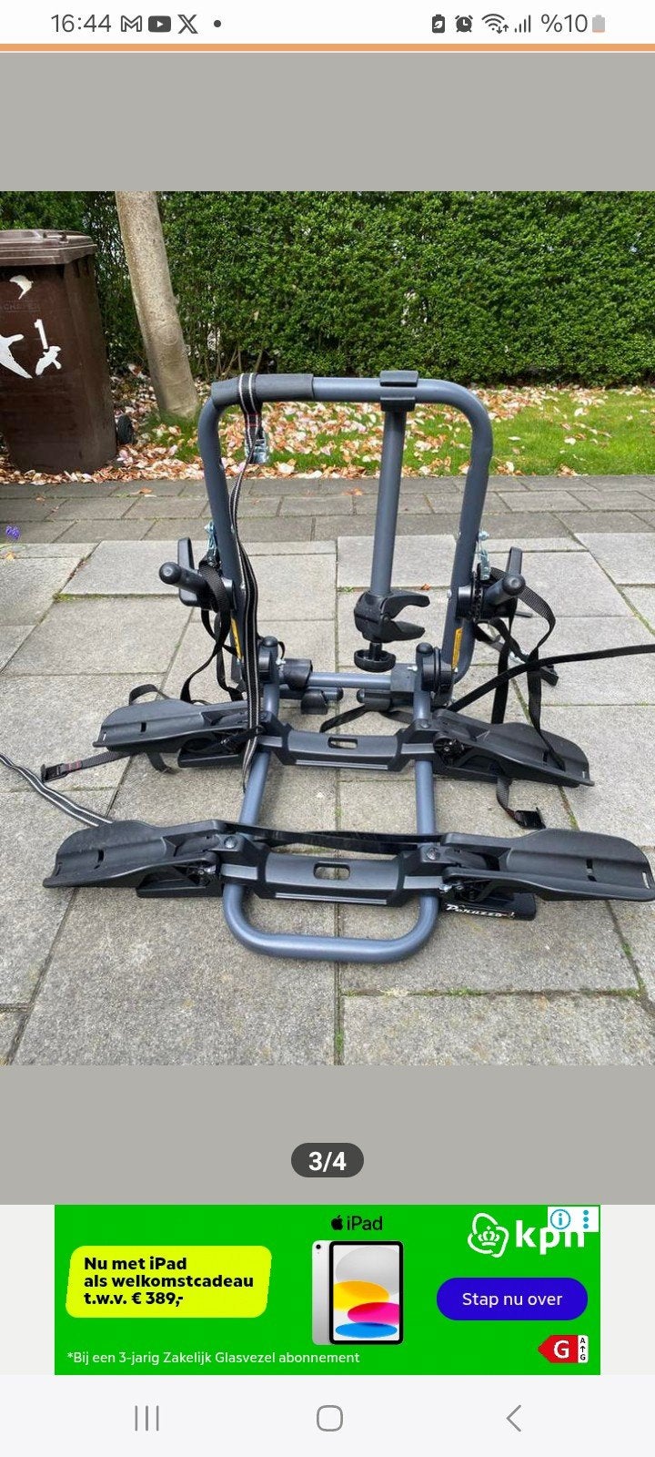 Fietsendrager voor 2 fietsen - Achterklep, Achterklepdrager, Gebruikt, Elektrische fiets, Ophalen of Verzenden