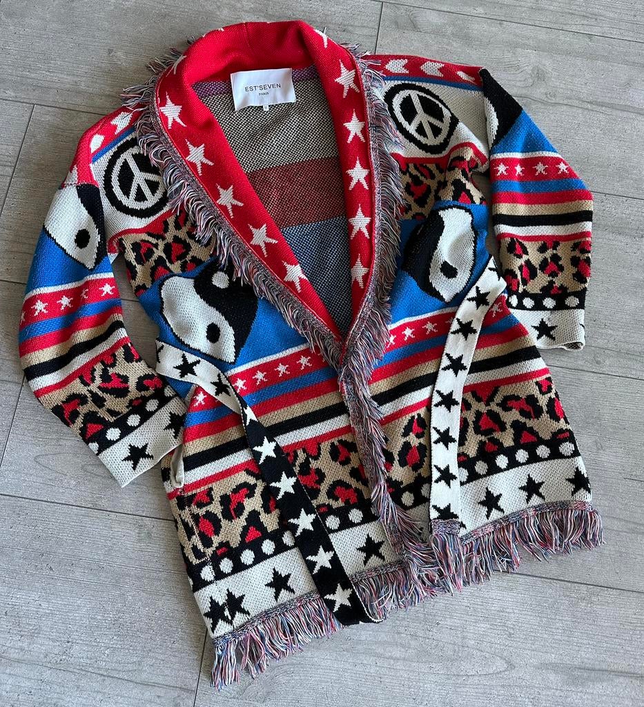 Est’Seven ibiza boho vest , maat 38/40, Ophalen of Verzenden, Zo goed als nieuw, Maat 38/40 (M), Overige kleuren
