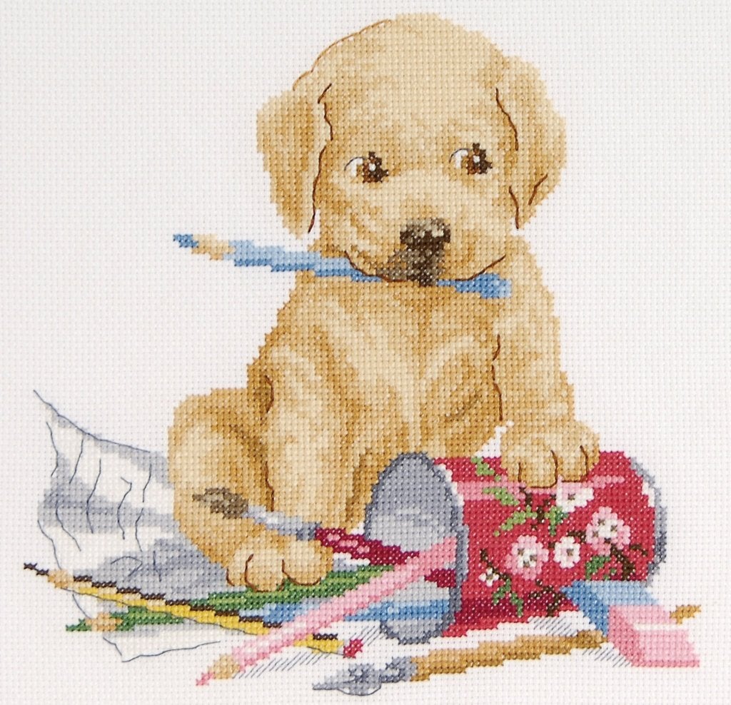 Borduurpakket Labrador cub BK889, ., Nieuw, Ophalen of Verzenden, .