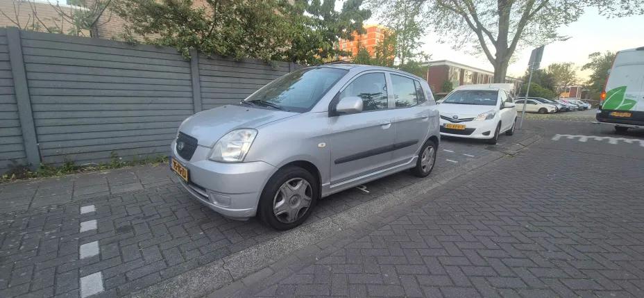 Kia Picanto 1.0 2006 Grijs, Auto's, Kia, Voorwielaandrijving, Stof, 836 kg, 4 cilinders