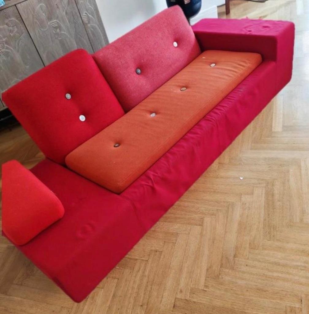 Poldersofa Hella Jongerius XS Vitra Rood, Ophalen, Dutch Design vintage Icoon. Hella Jongerius Moooi, Driepersoons, 75 tot 100 cm