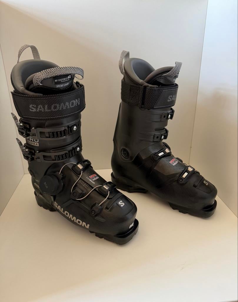 Salomon S/PRO SUPRA BOA 110 skischoenen maat 42, 160 tot 180 cm, Schoenen, Zo goed als nieuw, Skiën