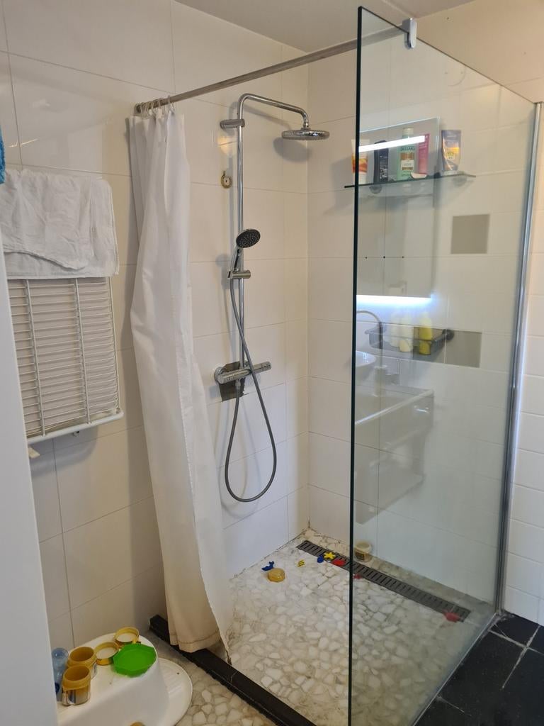 Douchewand glas, Ophalen, Gebruikt