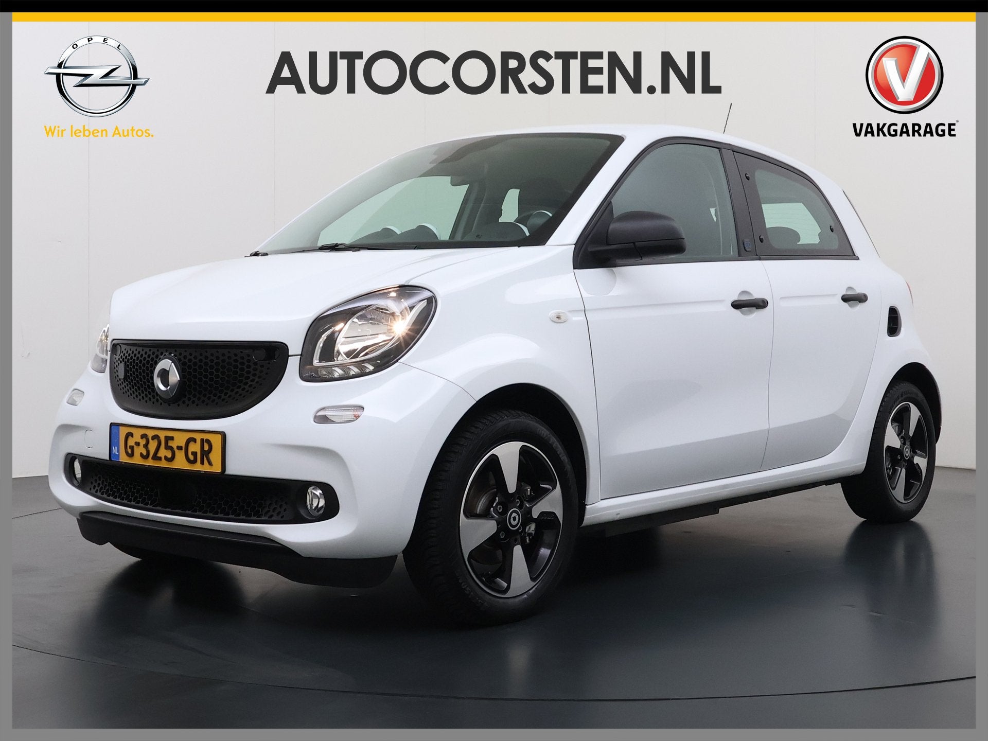 Smart Forfour EQ Electric AUT 2/3 Leer SOH 90% Ecc Bluetooth, Auto's, Smart, Achterwielaandrijving, Gebruikt, 43 €/maand, Wit