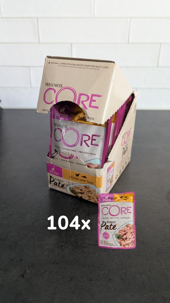 Wellness Core Purely Pate Kitten - Kattenvoer  104x 85g, Ophalen, Kat