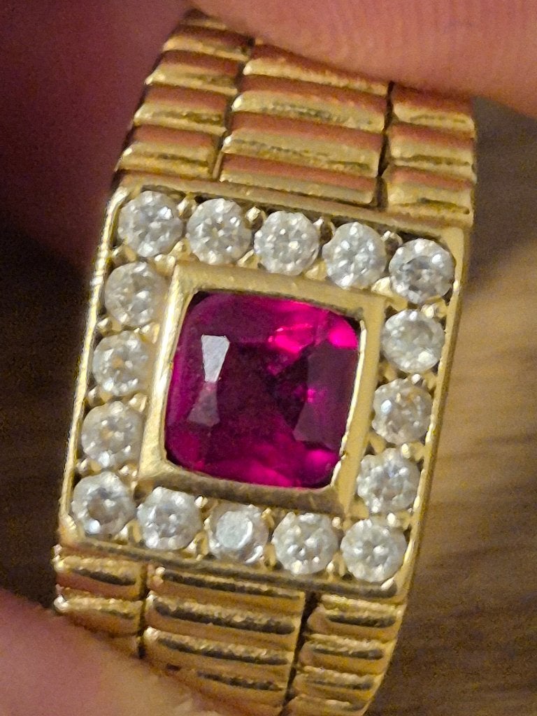 Gouden ring, 18 tot 19, Ophalen of Verzenden, Zo goed als nieuw, Dame of Heer