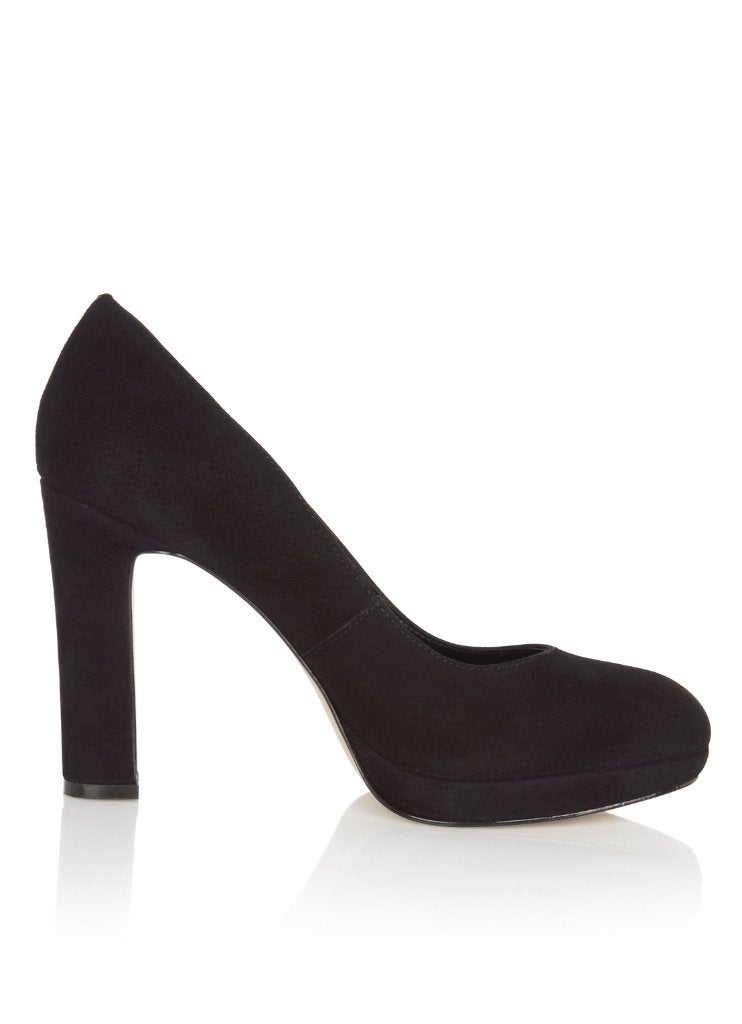 Dune london Aria zwarte pump van suede maat 39, Pumps, Zwart, Nieuw, Ophalen of Verzenden