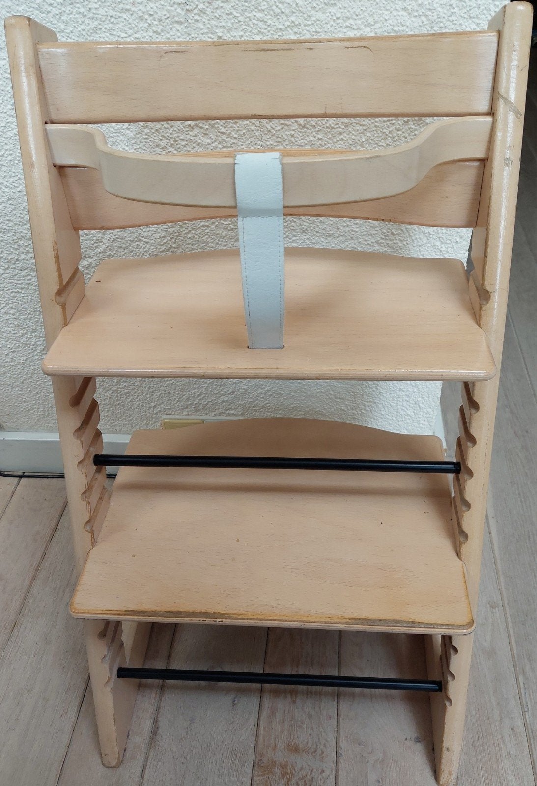Stokke Tripp Trapp meegroeistoel whitewash, Ophalen, Gebruikt, Meegroeistoel
