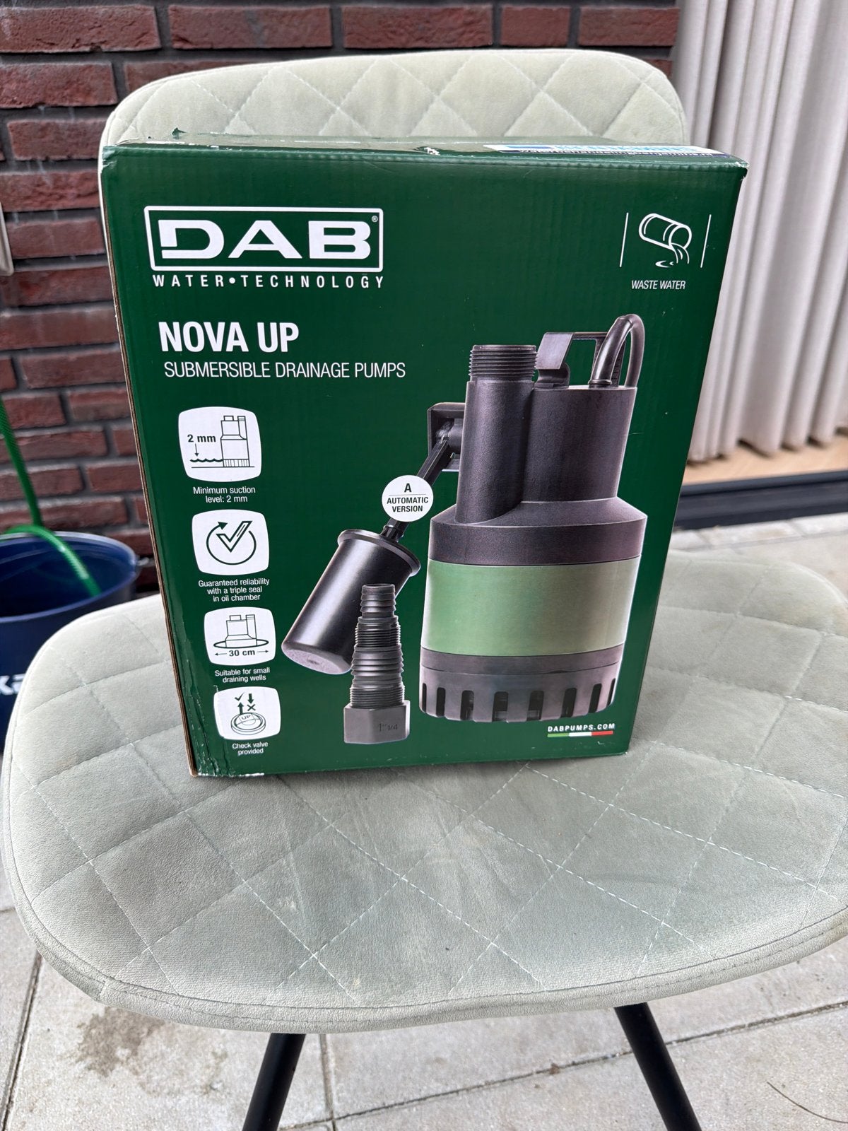DAB Nova UP Dompelpomp voor afvalwater, Tuin en Terras, Waterpompen, Ophalen, Nieuw, Elektrisch, Dompelpomp