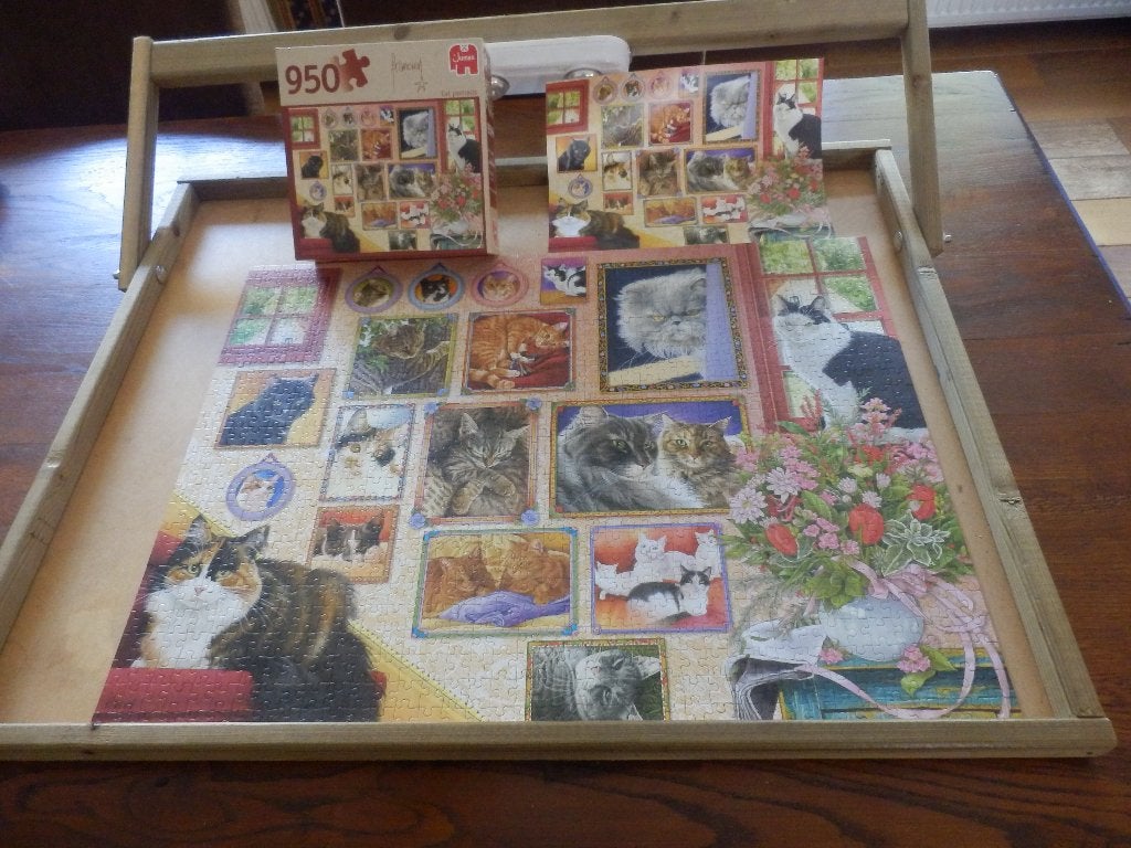 Jumbo legpuzzel Cat Portraits++Francien puzzel 950 stuks., Ophalen of Verzenden, 500 t/m 1500 stukjes, Zo goed als nieuw, Legpuzzel