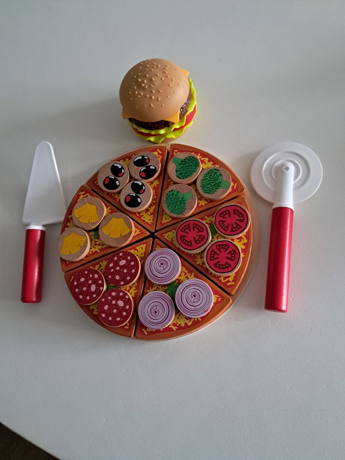 Kinder houten pizzaset, Ophalen, Zo goed als nieuw