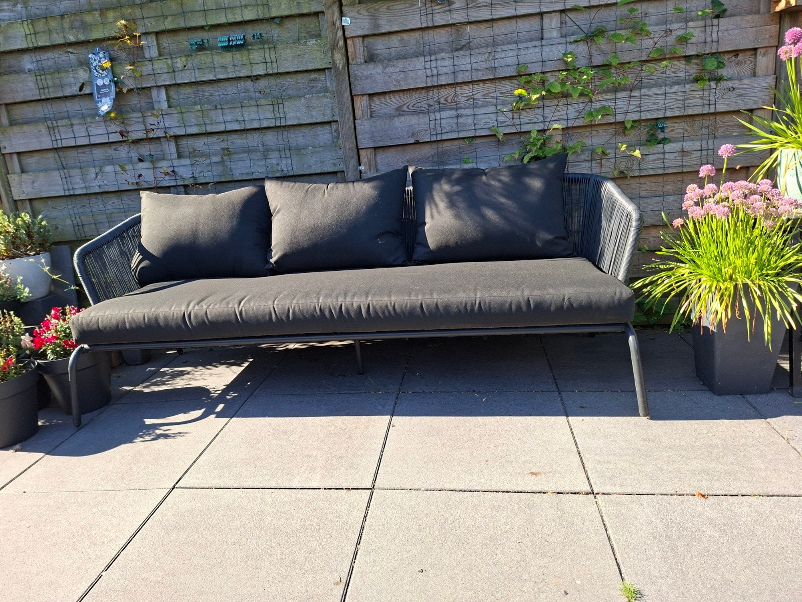 mooie loungebank, draadbank, tuinbank, Ophalen, Gebruikt, 3 zitplaatsen, Loungeset