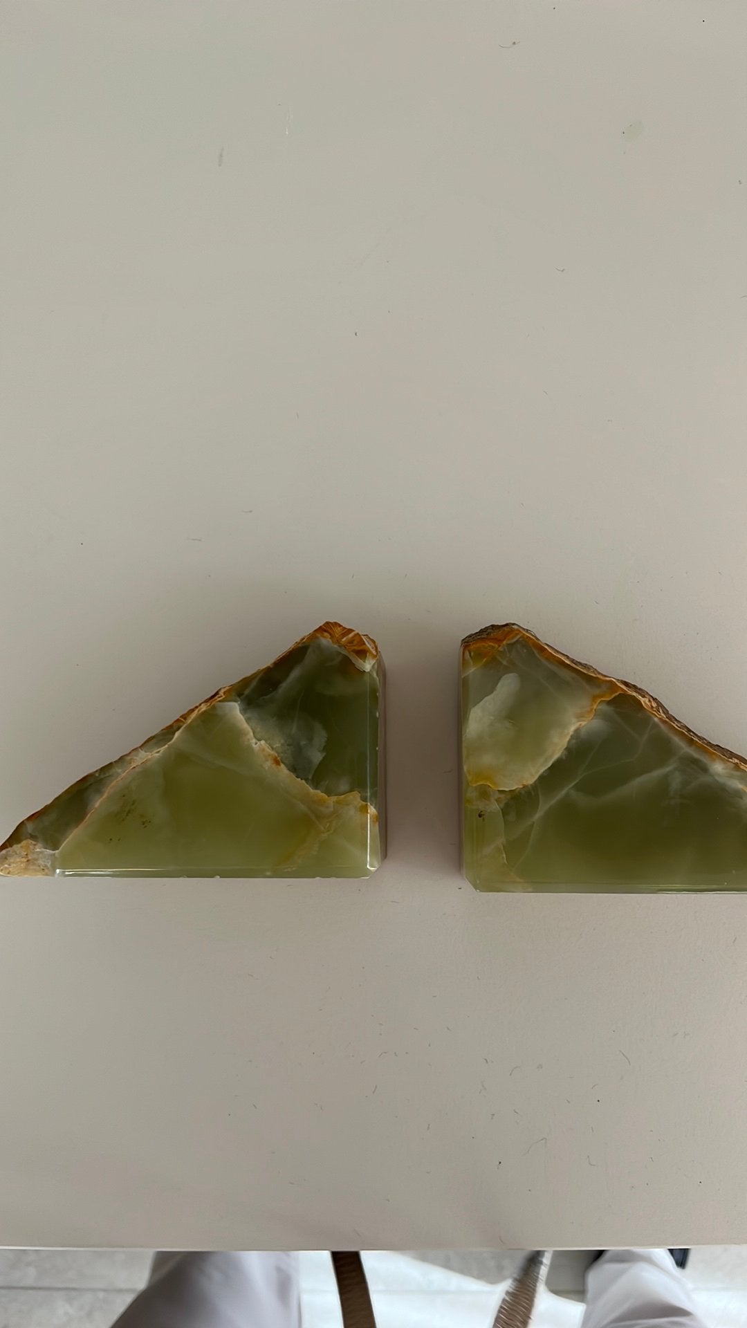 Prachtige antieke onyx boeken steunen, Ophalen of Verzenden